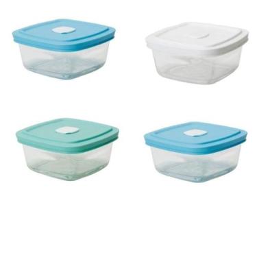 Imagem de Kit c/4 Tigela Pote Marinex Facilita Vap 300ml c/tampa - Nadir Figueir