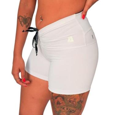 Imagem de Short Feminino Suplex Fitness Insanity Fitlink, Branco, GG