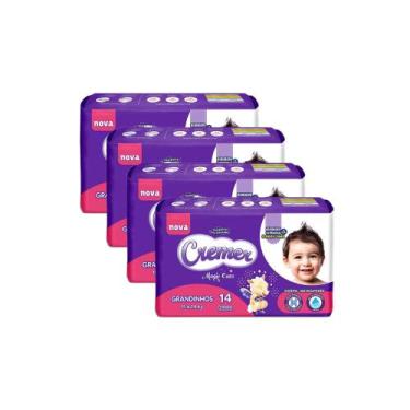 Imagem de Kit Fralda Cremer  Magic Care Jumbinho - Tam Grandinhos - 56 fraldas/ 