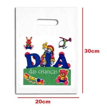 Imagem de 100 Sacolas Plásticas Personalizadas Brancas 30x20cm - MOR