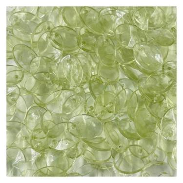 Imagem de Pingente Lentilha Oval Verde Transparente Acrílico 10x14mm 200pçs 100g