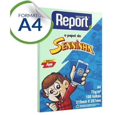 Imagem de Papel sulfite A4 Report verde 75G 100 folhas, Verde