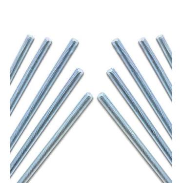 Imagem de Kit 10 barra roscada 1/4" x 1metro zincada - JOMARCA