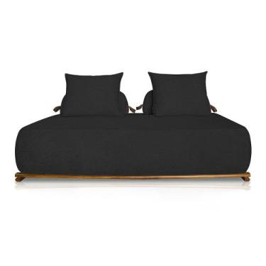 Imagem de Sofá 2 Lugares 1,80m com Base de Madeira Bouclé - Agius Lucadi Home, L