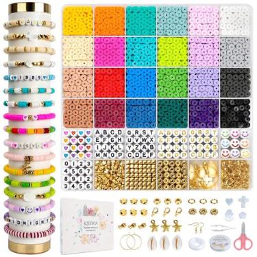 Imagem de Kit de fabricação de pulseiras JQEEYGV Clay Beads 5500 unidades em 24 
