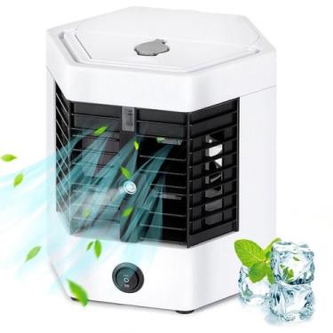 Imagem de Ventilador Usb Portátil Mini Com Ar Condicionado Trabalho - Climatiza