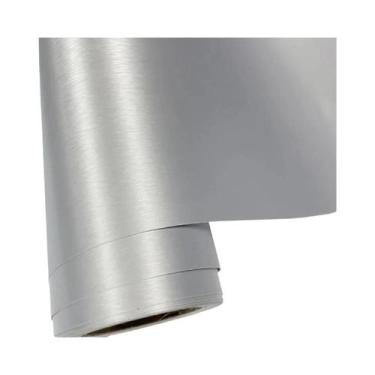Imagem de Vinil Cromado Prateado Escovado Para Envelopamento Automotivo, Acabame