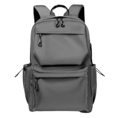 Imagem de GJHFCXSO Mochila ImpermeáVel Para Homem E Mulher Mochila Escolar Leve De Viagem Com AlçAs Ajustáveis e Grande Capacidade,Gray