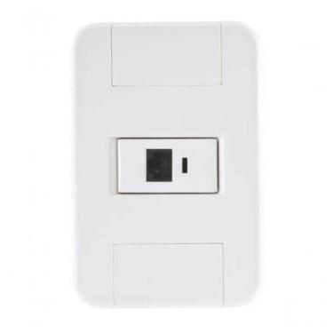 Imagem de Conjunto 4x2 1 Tomada Rj45 Cat. 6 Tramontina Tablet Branco
