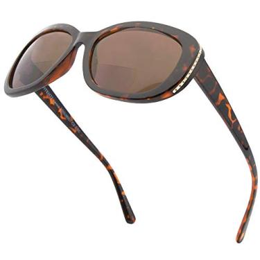 Imagem de VITENZI Óculos de sol com leitores para mulheres, óculos de sol de leitura matizados, Veneza, Tartaruga, Medium
