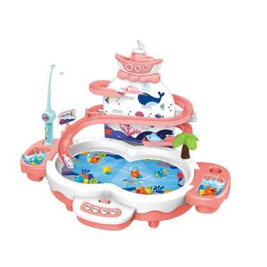 Imagem de Brinquedos de pesca bonitos elétricos Jogo de pesca giratório de músic