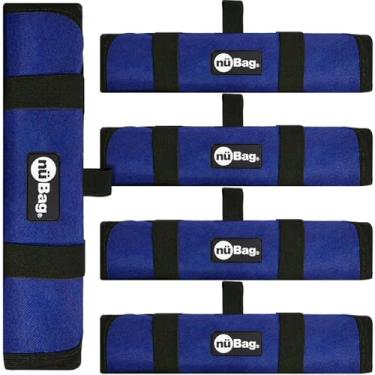 Imagem de Kit 5 Porta Empate Anzol 10 Divisórias Estojo Case Pesca Organizada Bóias Linhas Chumbada Traia Pescador Profissional Costura Reforçada Nü Bag (Azul Marinho)