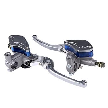 Imagem de RiToEasysports Alumínio Alumínio Motocicleta Bomba de Freio Embreagem Cilindro Mestre Alavanca Ajustável A Maioria Dos Motocicletas ATV de Bicicleta de Pit de Sujeira Com Design de Folhas de Bordo
