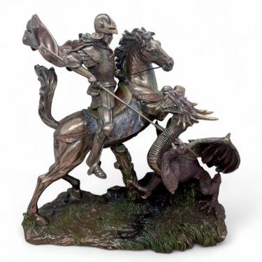 Imagem de Imagem Estátua São Jorge em Bronze Batalha Espiritual 27 Cm