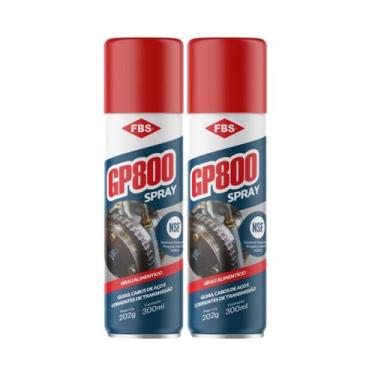 Imagem de Kit 2 Óleo Sintético Atóxico Alimentício GP800 300ml Spray FBS