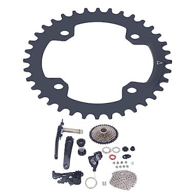 Imagem de Conjunto de Grupo de Bicicleta de 10 Velocidades 42D Volante do Motor Kit de Câmbio Crank Shifter Conjunto de Corrente do Câmbio Traseiro (coroa dentada 36T)