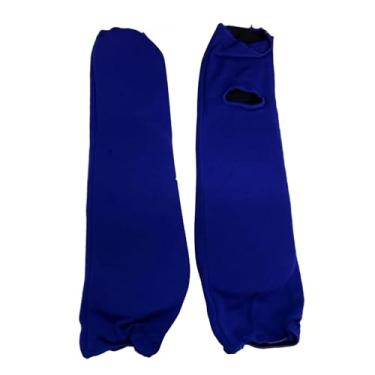 Imagem de Deevoka Caneleiras protetores do peito do pé, protetores acolchoados para pernas, equipamento de proteção para treinamento de boxe mma, muay thai, kickboxing, azul S