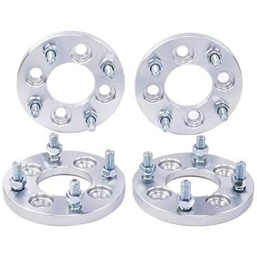 Imagem de DCVAMOUS Adaptadores de roda 4 peças 4 x 100 a 4 x 4,5 15 mm de espessura com pinos de 12 x 1,5 compatível com Honda T-oyota 5 Lug 4 x 100 a 4 x 114,3 para Accord Civic CRX Corolla Yaris Echo (aro 4 x