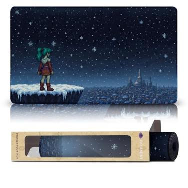 Imagem de Pixel Art Terra (Stitched) - MTG Playmat - Compatible with Magic The Gathering Playmat - Play MTG, YuGiOh, TCG - Original Play Mat Art Designs & Accessories