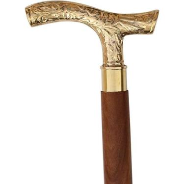 Imagem de Bastão de caminhada Aasiya Nautical Wooden Brown Ebony 37cm