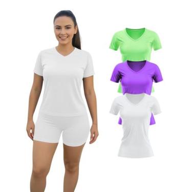 Imagem de Kit 3 Camiseta Manga Curta Dryfit Fitness Academia Cores Sortidas - Ro