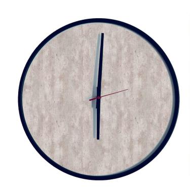 Imagem de Relógio Decorativo Round Preto Mostrador Metropolitan Ponteiro Preto 30 cm Diâmetro