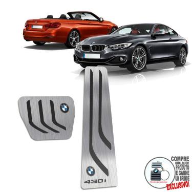 Imagem de Pedaleira Automático Em Inox Bmw 430i 2013 A 2020 Preto