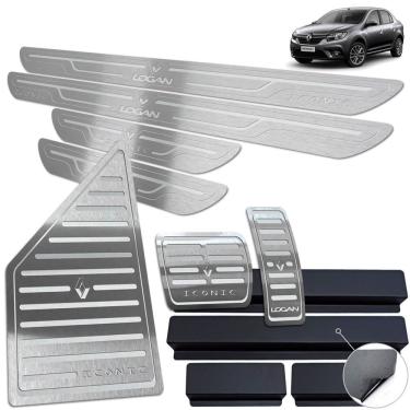 Imagem de Pedaleira Soleira Descanso Prata Renault Logan Iconic