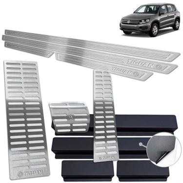 Imagem de Soleira + Pedaleira + Descanso Tiguan 2012 A 2017 Prata BR