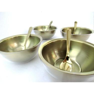 Imagem de Conjunto Dourado Para Servir Sobremesas - By Fineza