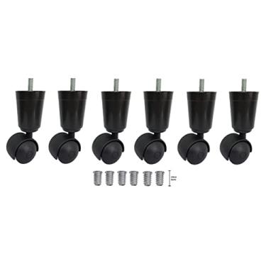 Imagem de Pé Cama Box Preto Rodízio + Bucha Americana (6)