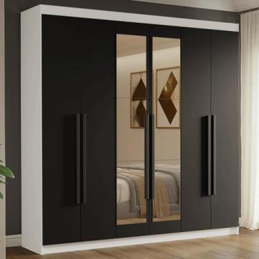 Imagem de Guarda-roupa Casal 6 Portas Batentes com Espelho Venus Madesa B