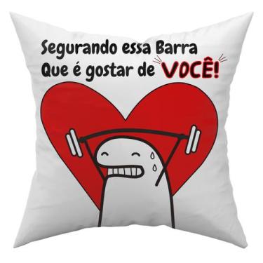 Imagem de Almofada Avulsa Cheia Flork Meme Humor c/ Frases 45cm x 45cm com Refil