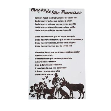Imagem de Quadro Oração de São Francisco de Assis em MDF 50x30 cm Brc