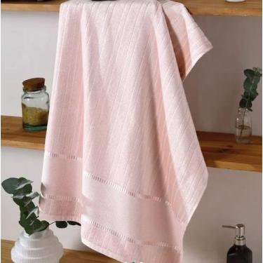 Imagem de Toalha de Lavabo Velour Para Pintar Liso Artesanalle Dohler, Rosa Chá