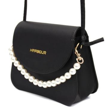 Imagem de Bolsa Feminina Shoulder Bag Pérola - Franca Bags, Preto
