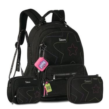 Imagem de Kit Luluca Mochila Com Lancheira e Estojo Kit Escolar Menina - Clio, P