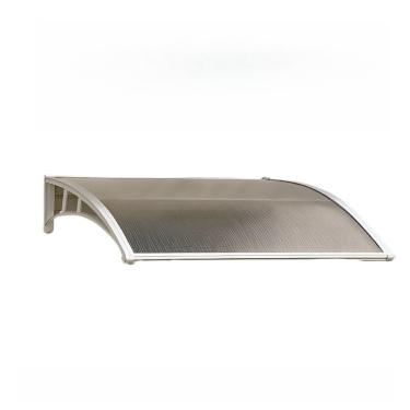 Imagem de Toldo 100 a 200x70cm Policarbonato Suportes ABS Perfis de Alumínio Proteção Solar (Branco Translucido,200x70)