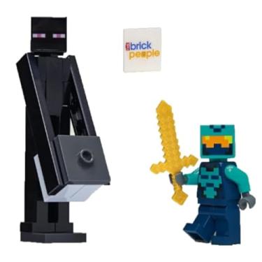 Imagem de LEGO Minecraft: Enderman Minifigure with Nether Hero Combo Pack