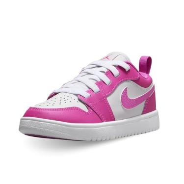 Imagem de Nike Tênis infantil Air Jordan 1 Low Alt, Rosa fogo/Íris Whisper-branco, 15