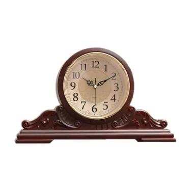 Imagem de Relógio de mesa para sala de estar, relógio de mesa, vintage, madeira não sólida, grande, antigo, relógio de mesa silencioso, novo estilo chinês, prateleira bogu, armário de TV, relógio de mesa