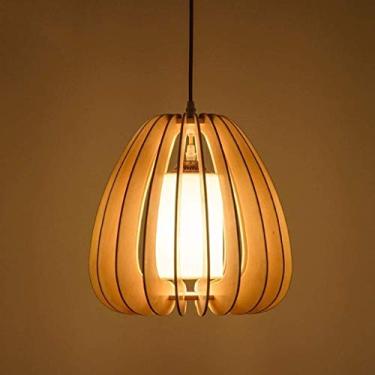 Imagem de Lustre moderno LED, lustre de madeira, lustres de fazenda, luminária pendente, corda de metal, luzes de teto retrô ajustáveis, compatíveis com sala de jantar, cozinha, quarto, corredor, hall