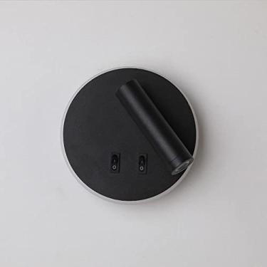 Imagem de Luminária de parede LED com interruptor, luminária de parede ajustável, luminária de parede de cabeceira para quarto, luminárias giratórias de parede para decoração de sala de estar, luzes d