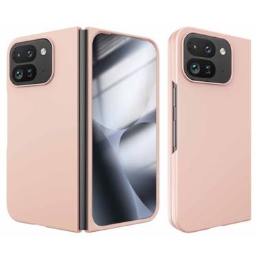Imagem de YQODSZ Capa dobrável para Google Pixel 10 Pro com protetor de tela frontal, capa protetora ultrafina fosca rígida resistente a arranhões com borda elevada para Google Pixel 10 Pro Fold rosa