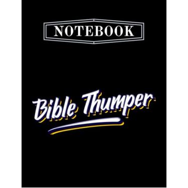 Imagem de Notebook: Christian Bible Thumber Script Christian Design 8.5in x 11in Christmas Notebook Large Size High Quality Matte Soft Cover