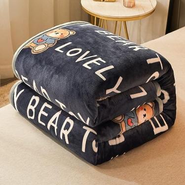 Imagem de Cobertor, único, quente, microfibra, cobertor de colo, elegante, semi-duplo, cobertor de pele, macio (cor 22, 200 * 230 cm)