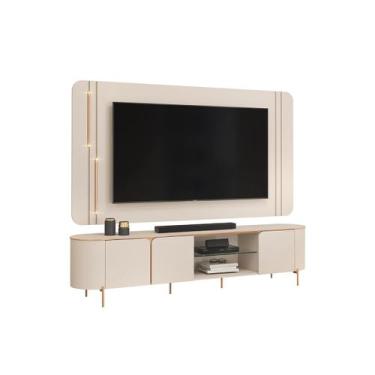 Imagem de Painel com Bancada para TV até 75 Polegadas Com LED Rack Moderno Com P