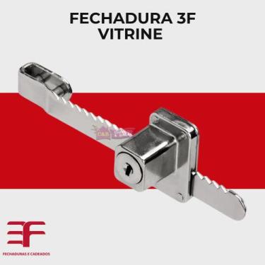 Imagem de Fechadura Porta Vitrine Freezer Cromado Jacaré  - 3F Ferragens
