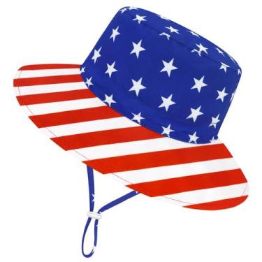Imagem de Chapéu de sol Olreco Patriotic para bebês de 0 a 6 meses com UPF50+