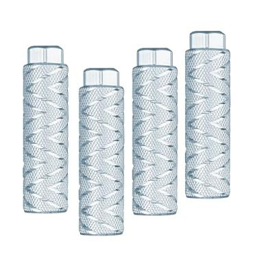 Imagem de KINSPORY Pacote com 4 pinos de bicicleta para eixos de 9,5 cm, pinos de bicicleta antiderrapantes de liga de alumínio BMX para bancos traseiros de mountain bike, suportes de acrobacias traseiras de